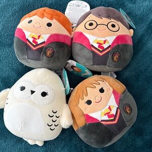 Harry Potter Squishmallows Plush Toy Set - Gryffindor and Hedwig, Harry Potter